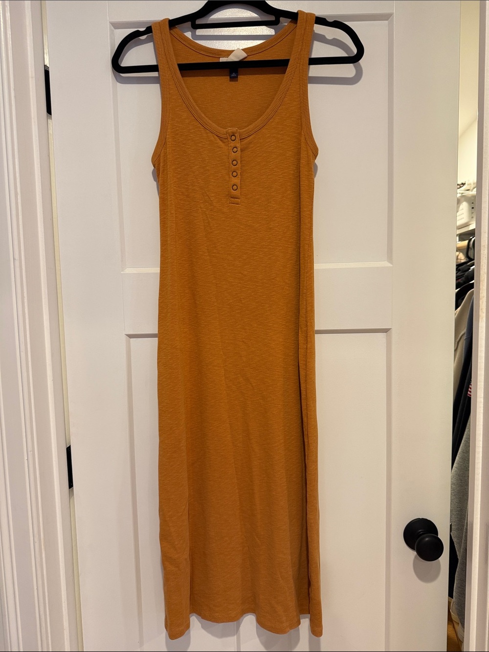 Universal Thread Sleeveless Henley Maxi Dress in Mustard